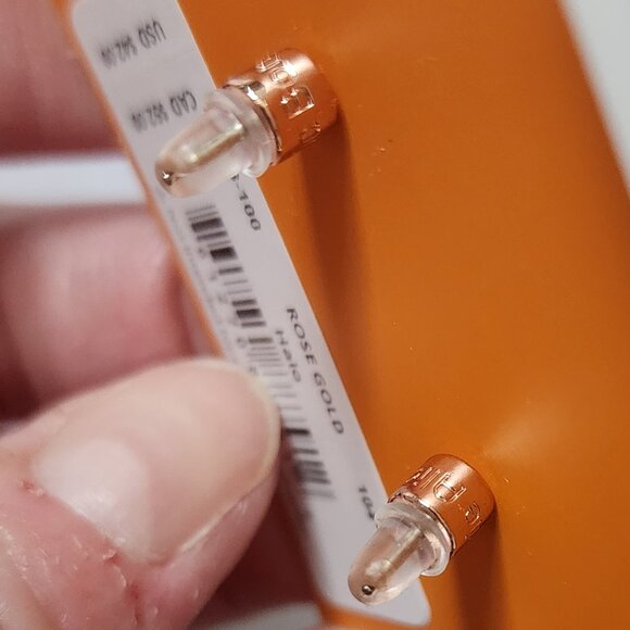 NWT Alicia Bonnie, "In Love Collection", Rose Gold Halo Earrings - Picture 3 of 4